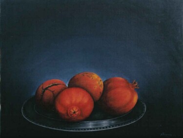 Painting titled "pomegranates 23" by Thomai Kontou, Original Artwork, Other