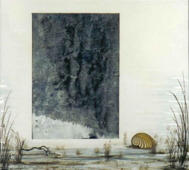 Peinture intitulée "near the water" par Thomai Kontou, Œuvre d'art originale, Huile