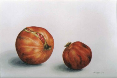Peinture intitulée "pomegranates 2" par Thomai Kontou, Œuvre d'art originale, Autre