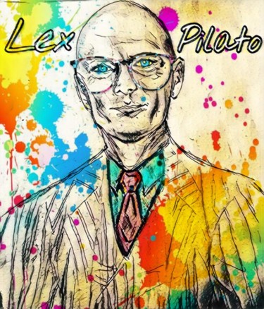 Drawing titled "Mon père est Lex Lu…" by Oliver Pilato, Original Artwork