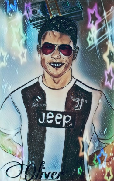 Dessin intitulée "Cristiano Ronaldo p…" par Oliver Pilato, Œuvre d'art originale