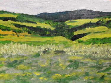 Painting titled "campagne" by Thomas Balivet, Original Artwork, Oil