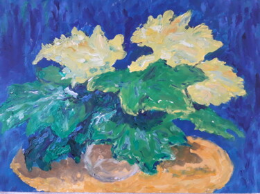 Peinture intitulée "bouquet feuilles d'…" par Thomas Balivet, Œuvre d'art originale, Huile