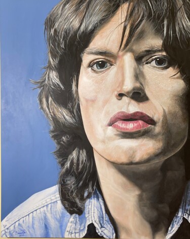 Painting titled "Mick Jagger/ Musici…" by Thomas Barretta, Original Artwork, Acrylic