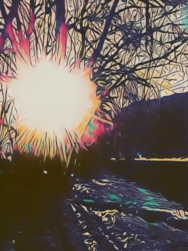 Peinture intitulée "Mon soleil 1%" par Thomas Blondeau-Dumoulin, Œuvre d'art originale, Peinture numérique Monté sur Panneau…