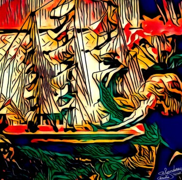 Arte digitale intitolato "Balto" da Thomas Blondeau-Dumoulin, Opera d'arte originale, Pittura digitale Montato su Pannello d…