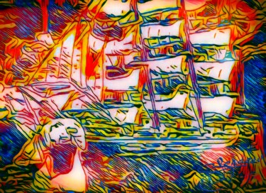 Картина под названием "To3ma" - Thomas Blondeau-Dumoulin, Подлинное произведение искусства, Цифровая живопись Установлен на…