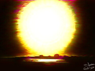 Arts numériques intitulée "Soleil" par Thomas Blondeau-Dumoulin, Œuvre d'art originale, Peinture numérique Monté sur Panneau…