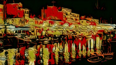 Digitale Kunst mit dem Titel "Rivato" von Thomas Blondeau-Dumoulin, Original-Kunstwerk, Digitale Malerei Auf Keilrahmen aus…