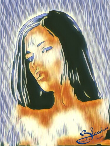 제목이 "Shower"인 디지털 아트 Thomas Blondeau-Dumoulin로, 원작, 2D 디지털 작업