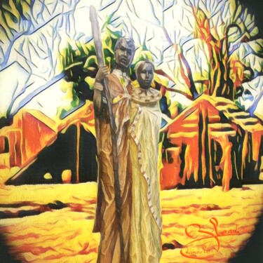 Arte digitale intitolato "Africa" da Thomas Blondeau-Dumoulin, Opera d'arte originale, Lavoro digitale 2D