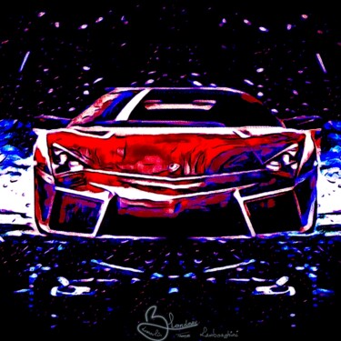 Arte digitale intitolato "Lamborghini" da Thomas Blondeau-Dumoulin, Opera d'arte originale, Lavoro digitale 2D