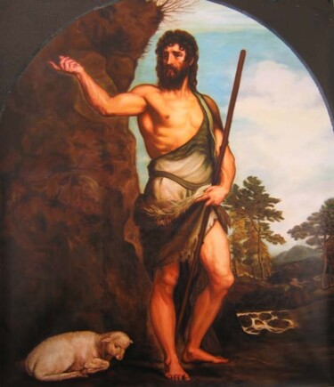Peinture intitulée "St Jean Baptiste de" par Thomas Cambois, Œuvre d'art originale
