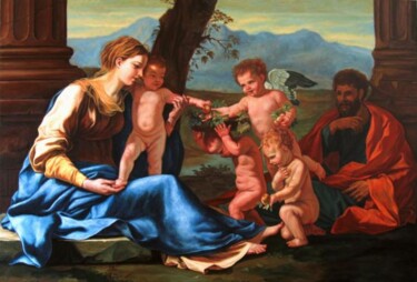 Painting titled "La Sainte Famille d…" by Thomas Cambois, Original Artwork
