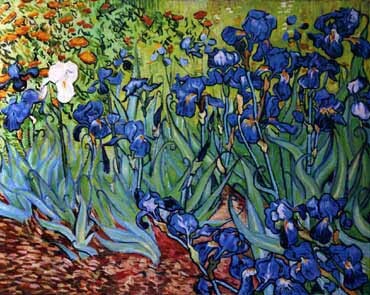 Painting titled "Iris de Van gogh" by Thomas Cambois, Original Artwork