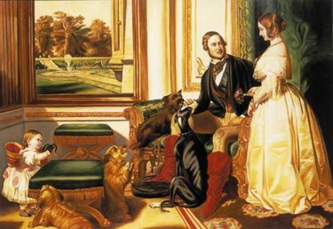 Peinture intitulée "Victoria et sa Fami…" par Thomas Cambois, Œuvre d'art originale