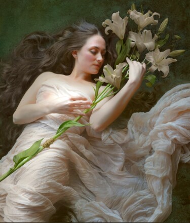 Pintura intitulada "Bloom Collection /…" por Thomas Christain Wolfe, Obras de arte originais, Óleo
