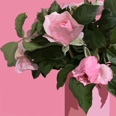 Peinture intitulée "Sub rosa" par Thomas Clémans, Œuvre d'art originale, Peinture numérique
