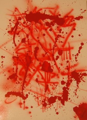 Painting titled "Aéro pure rouge" by Thomas Faustini, Original Artwork