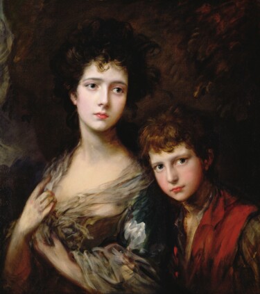Painting titled "Elizabeth et Thomas…" by Thomas Gainsborough, Original Artwork, Oil