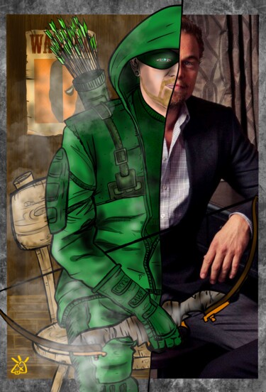 Arts numériques intitulée "Green Leonardo" par Thomas Heitor De Matos, Œuvre d'art originale, Peinture numérique
