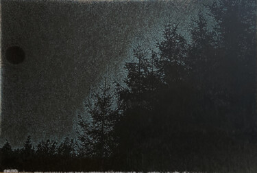 Dibujo titulada "Night mer" por Thomas Jager (Thom A), Obra de arte original, Tinta