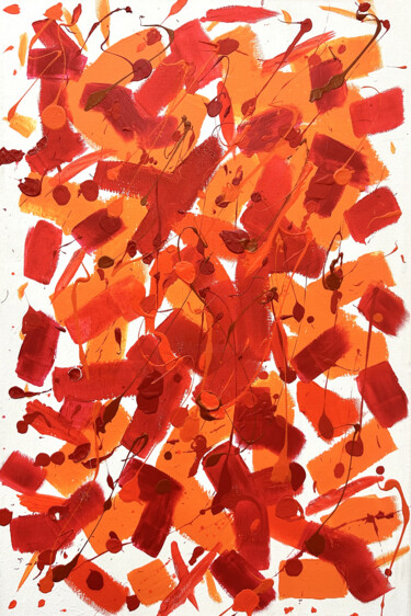 Картина под названием "Graffitis - Burn" - Thomas Jeunet, Подлинное произведение искусства, Акрил Установлен на Деревянная р…