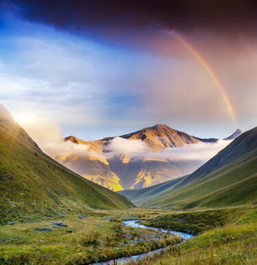 Photography titled "Rainbow over mounta…" by Thomas Jones, Original Artwork, Digital Photography