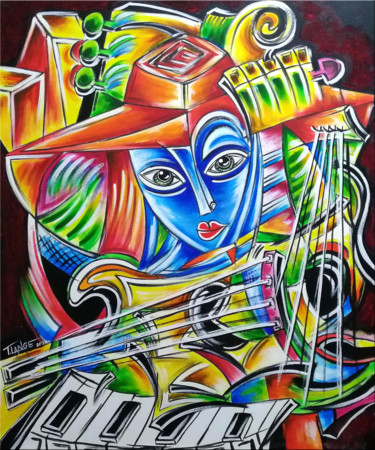 Pintura titulada "Music of Motivation…" por Thomas Lange, Obra de arte original, Acrílico Montado en Bastidor de camilla de…