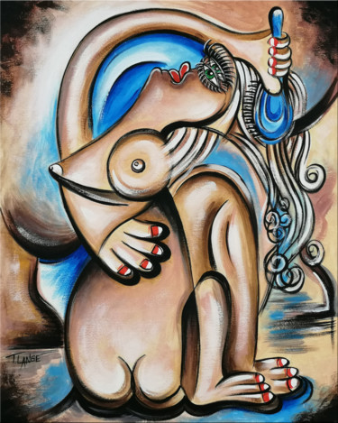 Pintura titulada "Rapunzel" por Thomas Lange, Obra de arte original, Oleo Montado en Bastidor standard