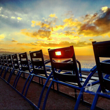 Photography titled "Chaises ensoleillées" by Thomas Lemaire (T.L.Photography), Original Artwork, Digital Photography Mounted…