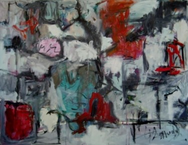 Painting titled "Abstract on Canvas…" by Thomas Pierce Mudd, Original Artwork, Oil