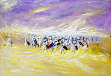 Pintura intitulada "THE LONG WALK [acry…" por Terra Bantu, Obras de arte originais, Acrílico