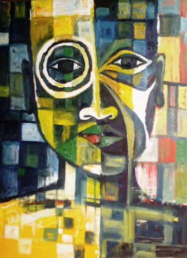 Painting titled "trado man" by Terra Bantu, Original Artwork, Acrylic