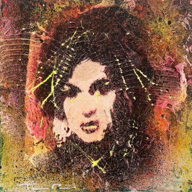 Painting titled "Amy" by Thomas Pierre, Original Artwork, Acrylic Mounted on Wood Stretcher frame