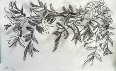 Dessin intitulée "Branches" par Thomas Rodet, Œuvre d'art originale, Encre