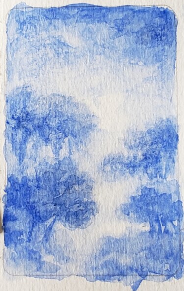 Peinture intitulée "Brume au bois" par Thomas Rodet, Œuvre d'art originale, Aquarelle