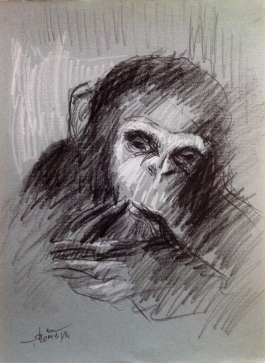 Drawing titled "Le permis de douter…" by Thomas Rodet, Original Artwork, Pastel