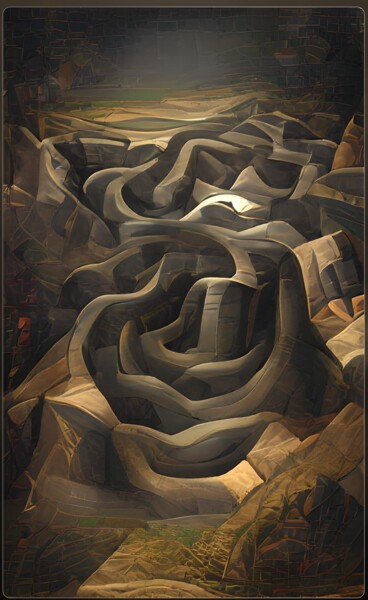 Digitale Kunst mit dem Titel "Infinity Maze" von Thomas Schneider, Original-Kunstwerk, 2D digitale Arbeit