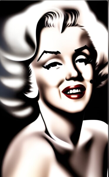 Digitale Kunst mit dem Titel "Marilyn Monroe" von Thomas Schneider, Original-Kunstwerk, 2D digitale Arbeit