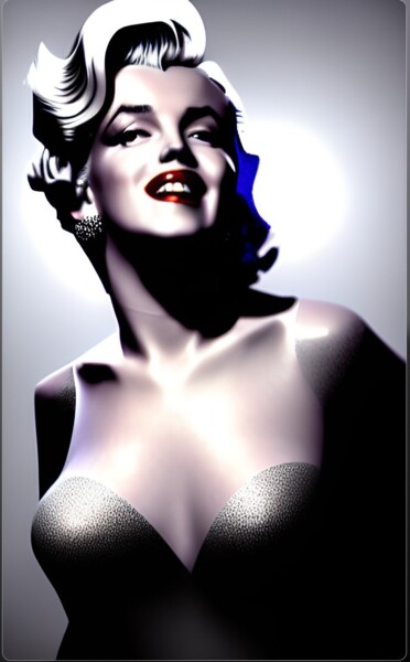 Digitale Kunst mit dem Titel "Marilyn Monroe 2" von Thomas Schneider, Original-Kunstwerk, 2D digitale Arbeit