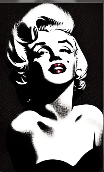 Digitale Kunst mit dem Titel "Marilyn Monroe 4" von Thomas Schneider, Original-Kunstwerk, 2D digitale Arbeit