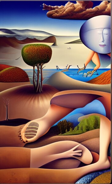 Digitale Kunst mit dem Titel "Brown Composition" von Thomas Schneider, Original-Kunstwerk, 2D digitale Arbeit