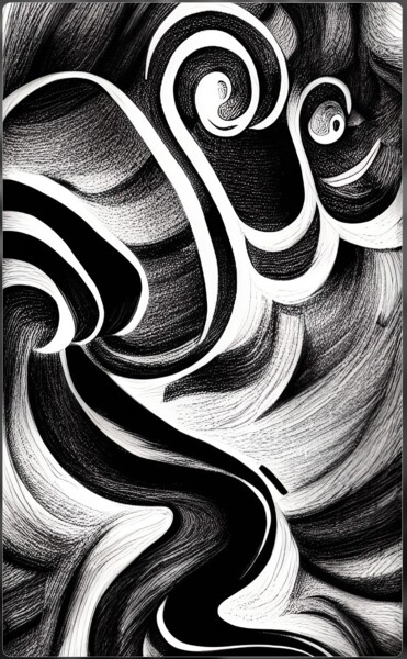 Digitale Kunst mit dem Titel "Stormy Waves" von Thomas Schneider, Original-Kunstwerk, 2D digitale Arbeit