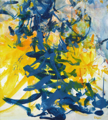 Malerei mit dem Titel "Tannenbaum" von Thomas Steyer, Original-Kunstwerk, Acryl