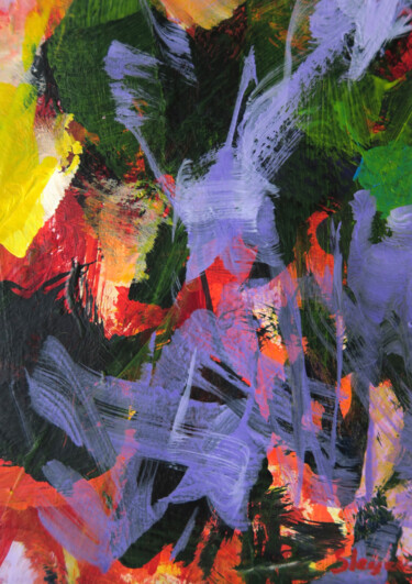 Картина под названием "Abstract Allegro" - Thomas Steyer, Подлинное произведение искусства, Акрил Установлен на картон