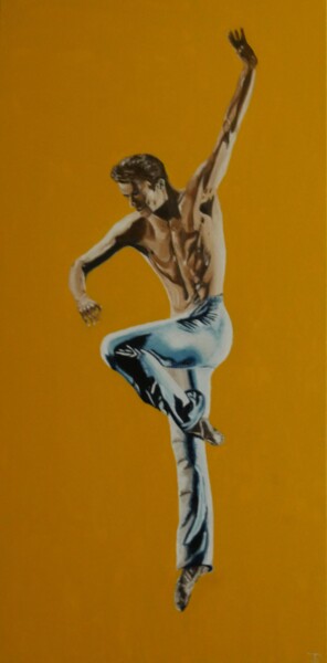 Peinture intitulée "springender Tänzer" par Thomas Svoboda, Œuvre d'art originale, Huile
