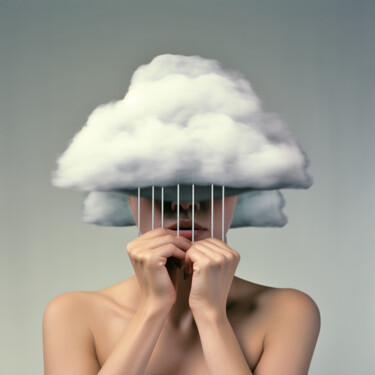 Digitale Kunst mit dem Titel "Le Cloud" von Thomas Thomopoulos, Original-Kunstwerk, KI-generiertes Bild