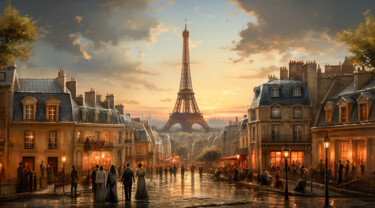 Arts numériques intitulée "Paris" par Thomas Thomopoulos, Œuvre d'art originale, Image générée par l'IA