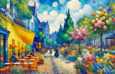 Digital Arts titled "La couleur café" by Thomas Thomopoulos, Original Artwork, AI generated image